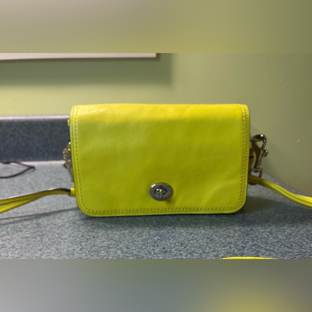 COACH 19914 LEGACY PENNY YELLOW LEATHER CROSSBODY